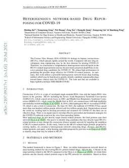Heterogeneous network-based drug repurposing for COVID-19