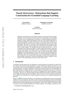 Neural Abstructions: Abstractions that Support Construction for Grounded
  Language Learning