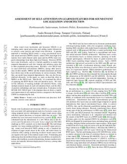 Assessment of Self-Attention on Learned Features For Sound Event
  Localization and Detection