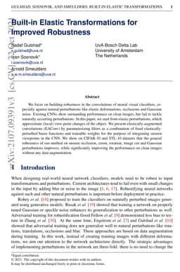Built-in Elastic Transformations for Improved Robustness