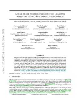 Large-scale graph representation learning with very deep GNNs and
  self-supervision