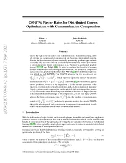 CANITA: Faster Rates for Distributed Convex Optimization with
  Communication Compression