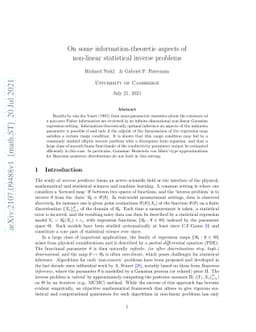 On some information-theoretic aspects of non-linear statistical inverse
  problems