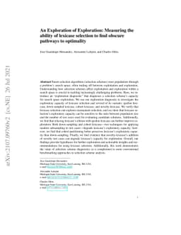 An Exploration of Exploration: Measuring the ability of lexicase
  selection to find obscure pathways to optimality
