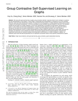 Group Contrastive Self-Supervised Learning on Graphs