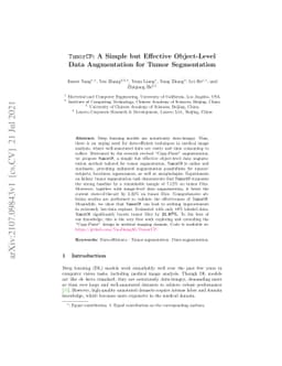 TumorCP: A Simple but Effective Object-Level Data Augmentation for Tumor
  Segmentation