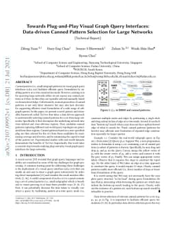 Towards Plug-and-Play Visual Graph Query Interfaces: Data-driven Canned
  Pattern Selection for Large Networks