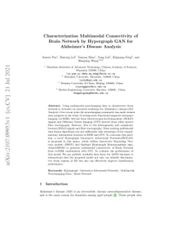 Characterization Multimodal Connectivity of Brain Network by Hypergraph
  GAN for Alzheimer's Disease Analysis