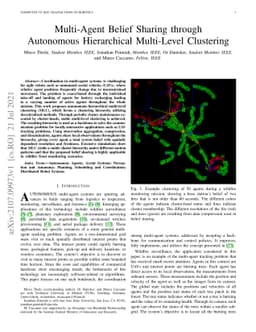 Multi-Agent Belief Sharing through Autonomous Hierarchical Multi-Level
  Clustering