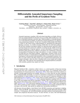 Differentiable Annealed Importance Sampling and the Perils of Gradient
  Noise