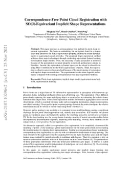 Correspondence-Free Point Cloud Registration with SO(3)-Equivariant
  Implicit Shape Representations