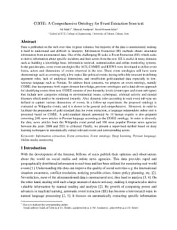 COfEE: A Comprehensive Ontology for Event Extraction from text