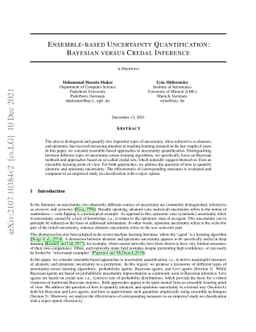 Ensemble-based Uncertainty Quantification: Bayesian versus Credal
  Inference
