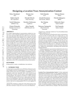 Designing a Location Trace Anonymization Contest