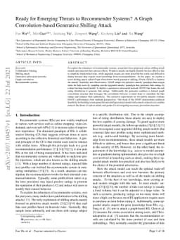Ready for Emerging Threats to Recommender Systems? A Graph
  Convolution-based Generative Shilling Attack