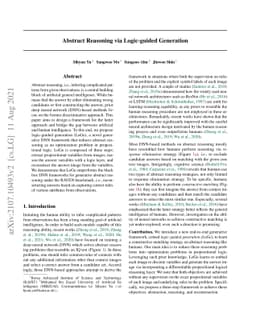 Abstract Reasoning via Logic-guided Generation