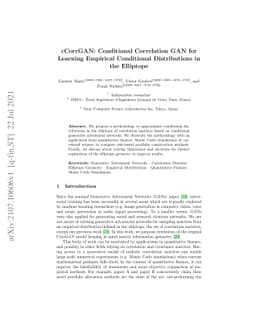 cCorrGAN: Conditional Correlation GAN for Learning Empirical Conditional
  Distributions in the Elliptope