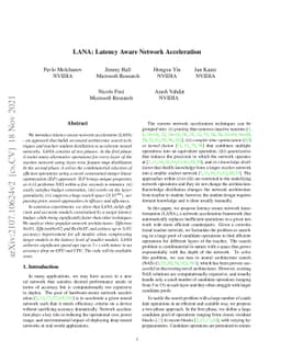 LANA: Latency Aware Network Acceleration