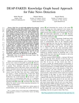 DEAP-FAKED: Knowledge Graph based Approach for Fake News Detection