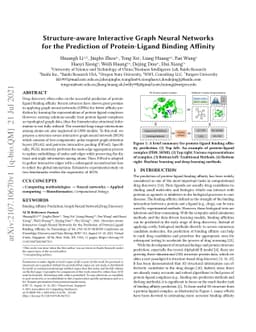 Structure-aware Interactive Graph Neural Networks for the Prediction of
  Protein-Ligand Binding Affinity