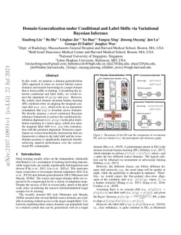 Domain Generalization under Conditional and Label Shifts via Variational
  Bayesian Inference