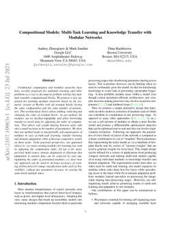 Compositional Models: Multi-Task Learning and Knowledge Transfer with
  Modular Networks