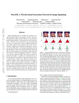 WaveFill: A Wavelet-based Generation Network for Image Inpainting