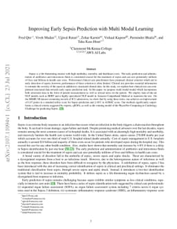 Improving Early Sepsis Prediction with Multi Modal Learning