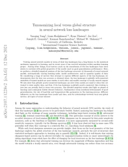 Taxonomizing local versus global structure in neural network loss
  landscapes