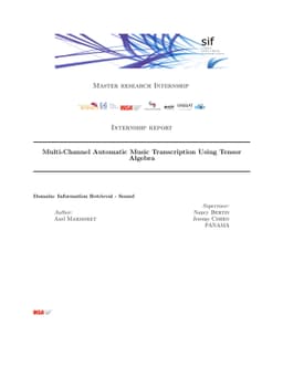 Multi-Channel Automatic Music Transcription Using Tensor Algebra