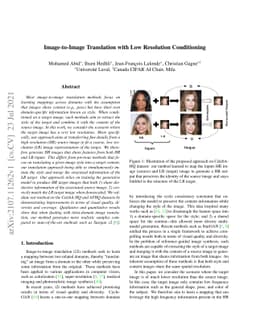 Image-to-Image Translation with Low Resolution Conditioning