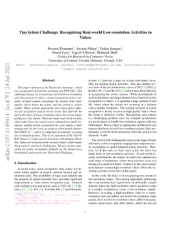 TinyAction Challenge: Recognizing Real-world Low-resolution Activities
  in Videos
