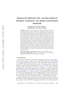 Improved inference for vaccine-induced immune responses via
  shape-constrained methods