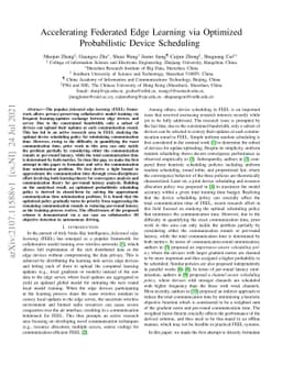 Accelerating Federated Edge Learning via Optimized Probabilistic Device
  Scheduling