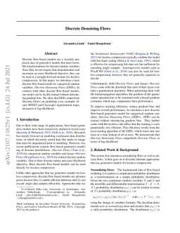 Discrete Denoising Flows