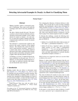 Detecting Adversarial Examples Is (Nearly) As Hard As Classifying Them