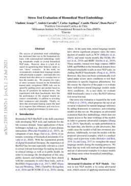 Stress Test Evaluation of Biomedical Word Embeddings