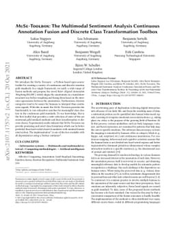 MuSe-Toolbox: The Multimodal Sentiment Analysis Continuous Annotation
  Fusion and Discrete Class Transformation Toolbox