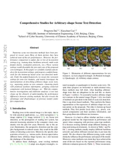 Comprehensive Studies for Arbitrary-shape Scene Text Detection
