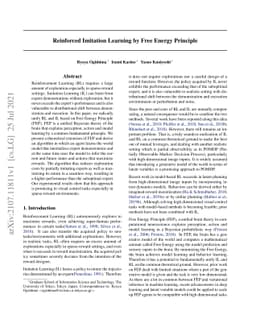 Reinforced Imitation Learning by Free Energy Principle
