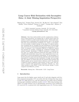 Lung Cancer Risk Estimation with Incomplete Data: A Joint Missing
  Imputation Perspective