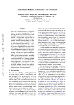 Transferable Dialogue Systems and User Simulators