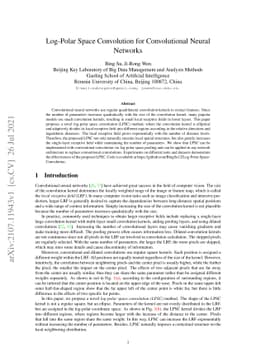 Log-Polar Space Convolution for Convolutional Neural Networks