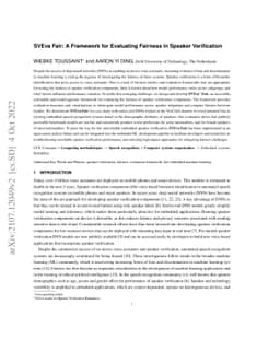 SVEva Fair: A Framework for Evaluating Fairness in Speaker Verification