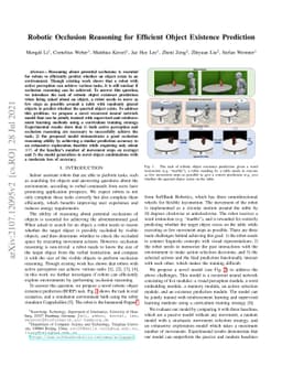 Robotic Occlusion Reasoning for Efficient Object Existence Prediction