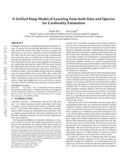 A Unified Deep Model of Learning from both Data and Queries for
  Cardinality Estimation