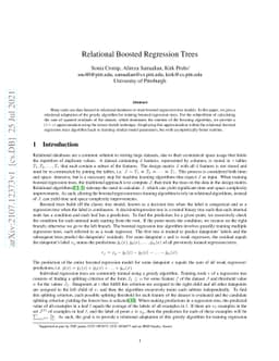 Relational Boosted Regression Trees
