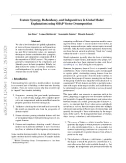 Feature Synergy, Redundancy, and Independence in Global Model
  Explanations using SHAP Vector Decomposition
