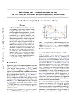 Don't Sweep your Learning Rate under the Rug: A Closer Look at
  Cross-modal Transfer of Pretrained Transformers