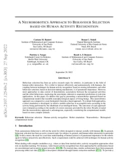 A Neurorobotics Approach to Behaviour Selection based on Human Activity
  Recognition